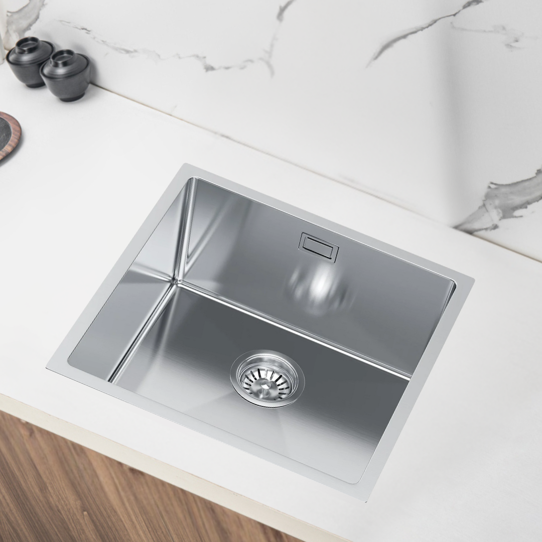 Single-bowl steel sink - 44x44cm from Velazo. 