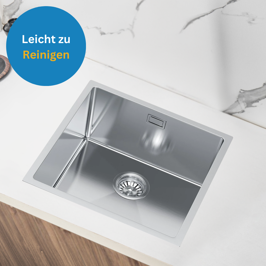 Single-bowl steel sink - 44x44cm from Velazo. 