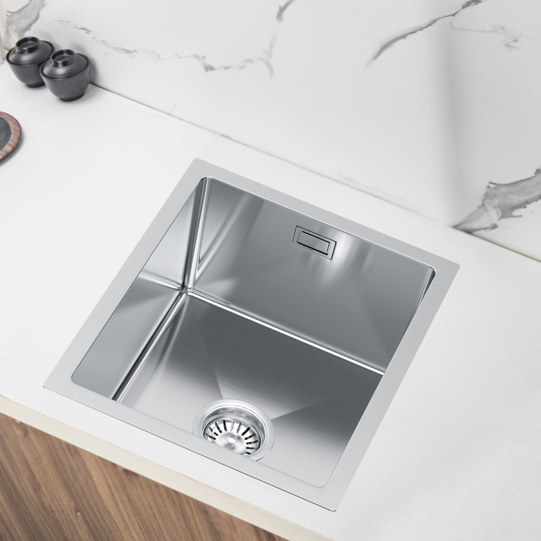 Edelstahl-Spülbecken Einzelbecken 37x45 cm INOX von Velazo.