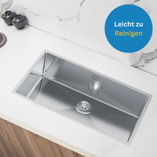 Single-bowl steel sink - 74x44cm from Velazo.