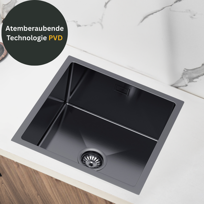 Single bowl sink Black - 44x44cm from Velazo.