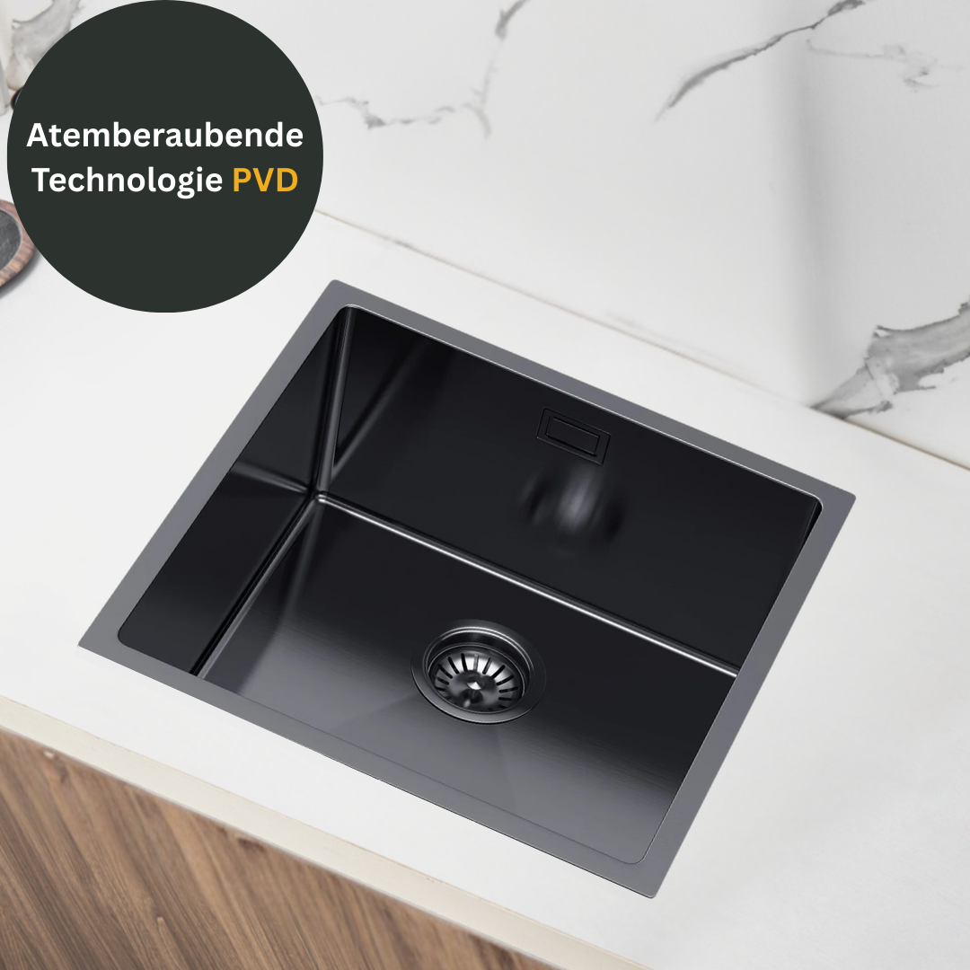 Single bowl sink Black - 44x44cm from Velazo.