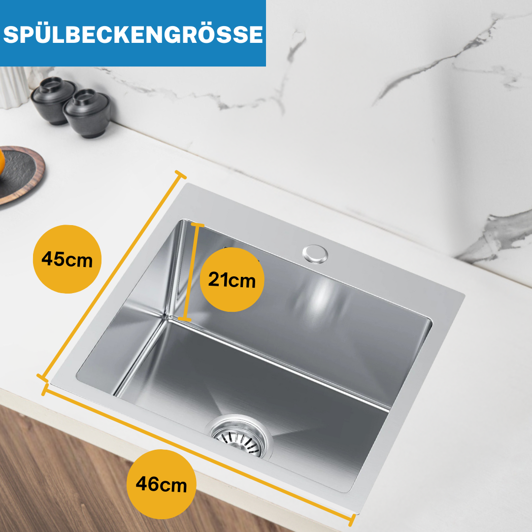 Inox steel sink 46x45 from Velazo.