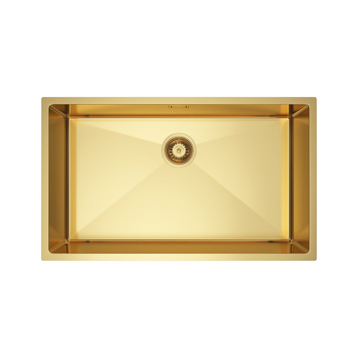 Goldenes Edelstahl-Spülbecken Einzelbecken – 74x44 cm von Velazo.