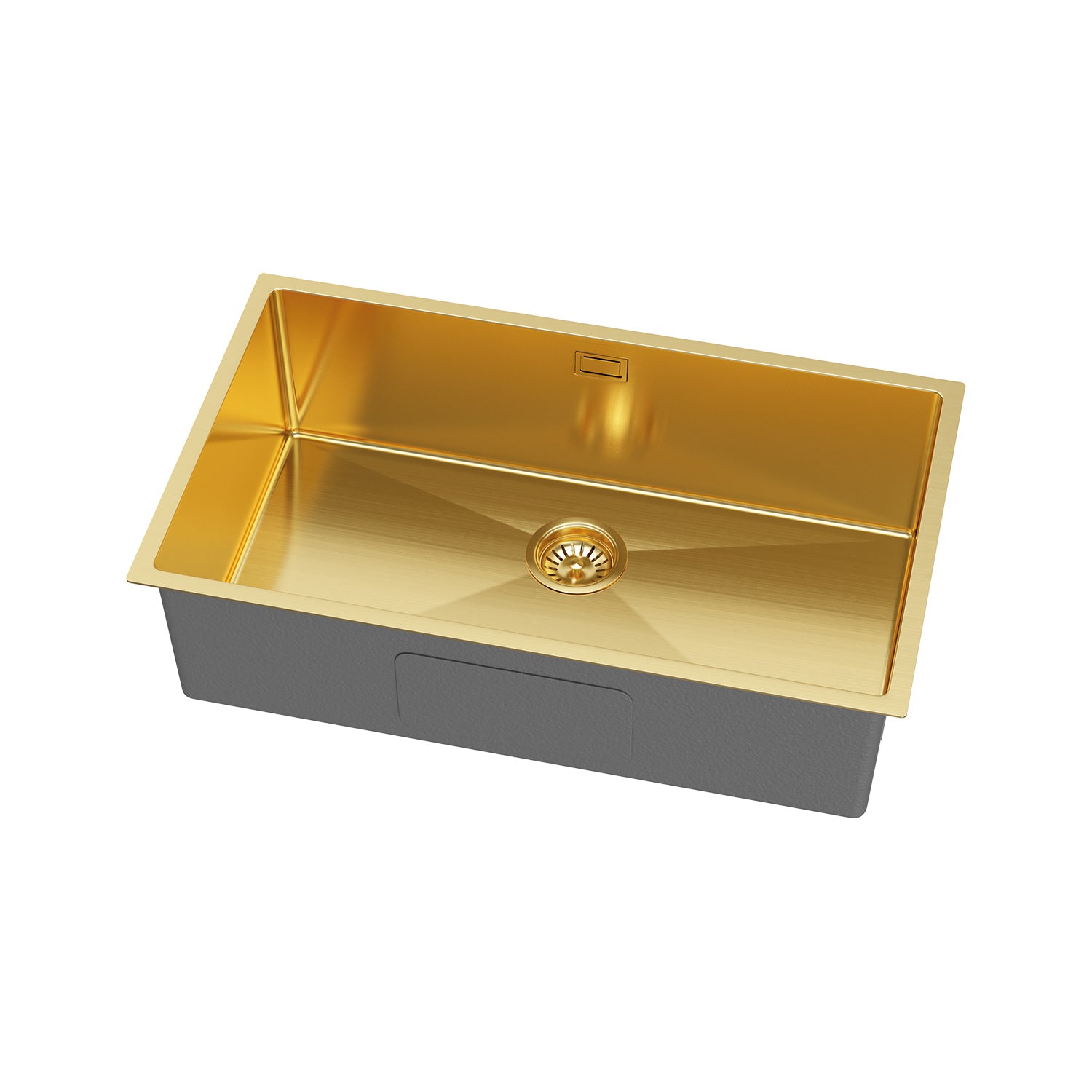 Goldenes Edelstahl-Spülbecken Einzelbecken – 74x44 cm von Velazo.