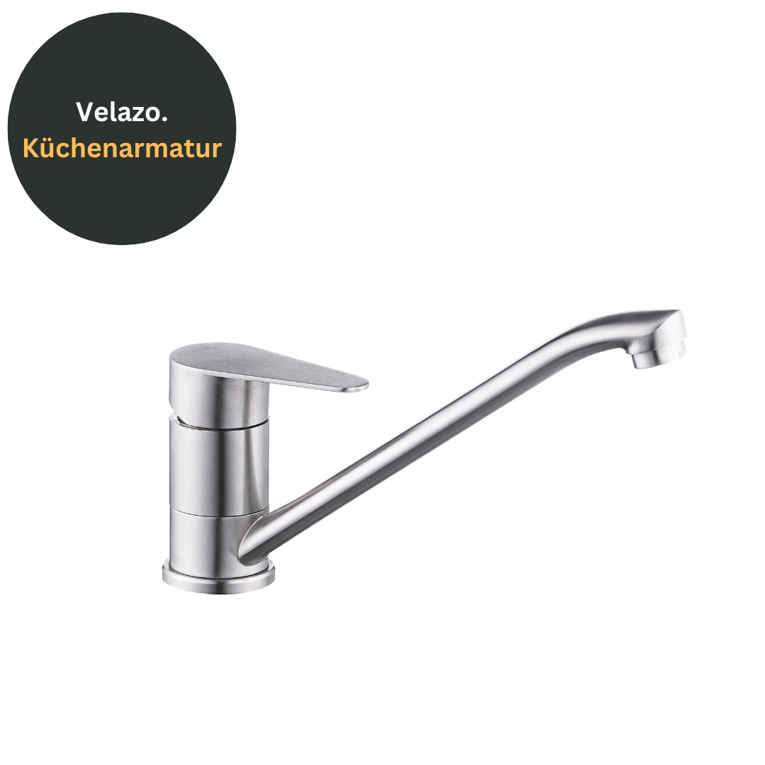 Velazo. Edelstahl Küchenarmatur – Spültischarmatur für Warm- und Kaltwasser