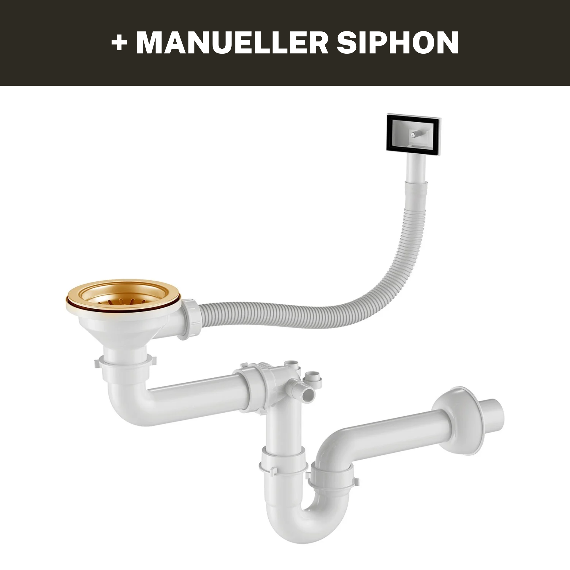 Goldenes Edelstahl-Spülbecken Einzelbecken – 74x44 cm von Velazo.