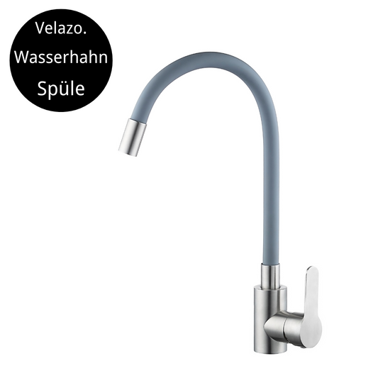 Velazo. Küchenarmatur mit flexiblem Auslauf – Grey Flexi / Inox