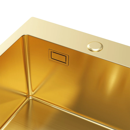 Gold steel single-bowl sink 40X50 cm