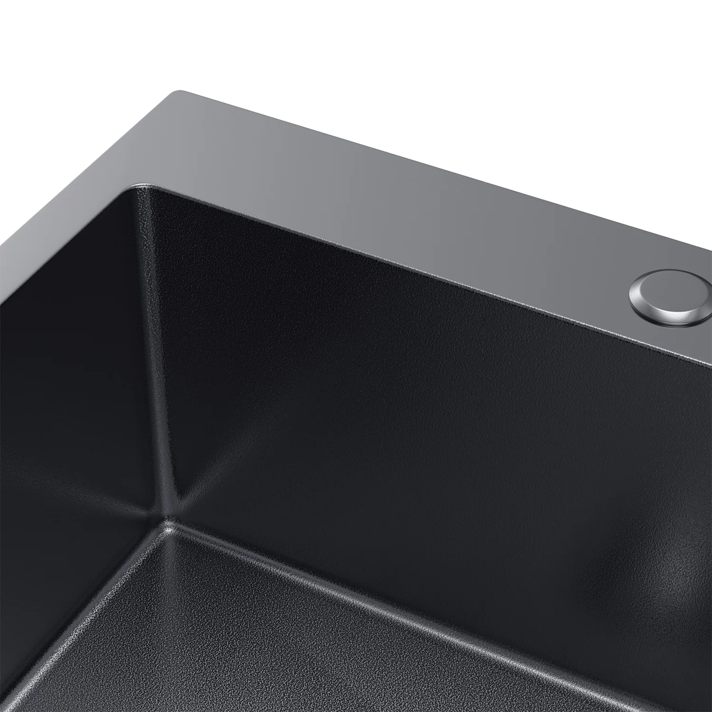 Single-bowl steel sink 55x45 cm PVD Black from Velazo. 