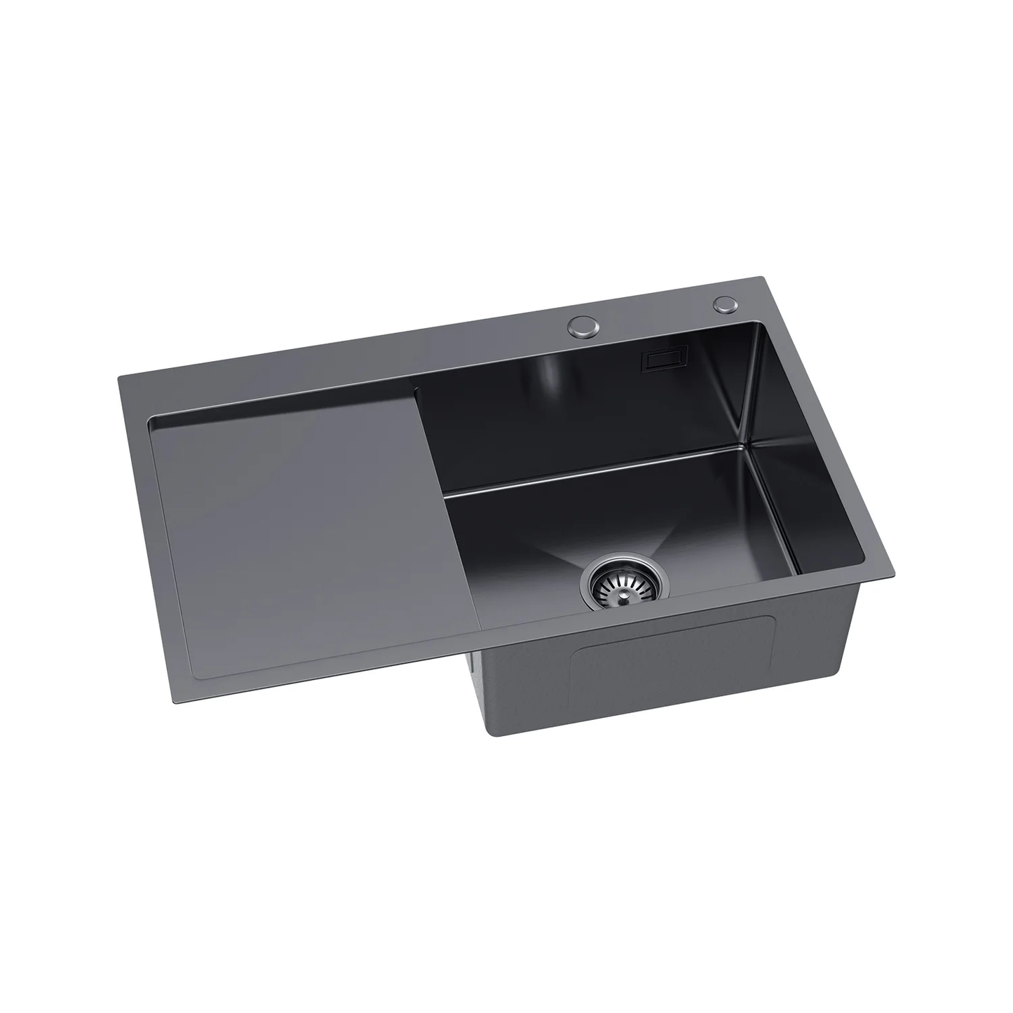 Single-bowl steel sink with drainer - 78x49cm from Velazo.